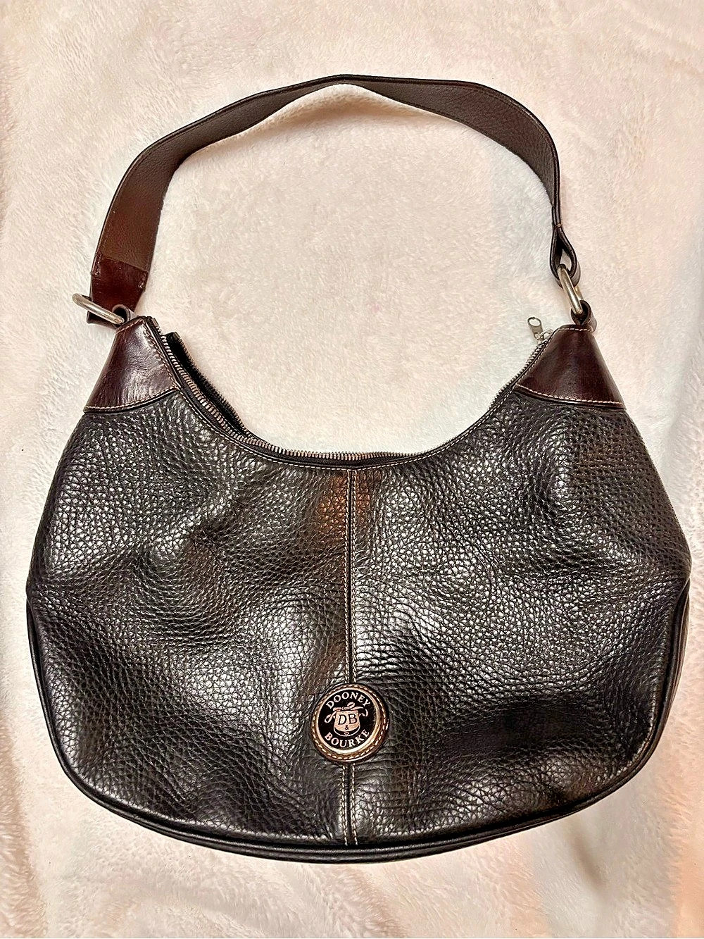 Dooney & Bourke All Weather Leather Hobo Bag in Black